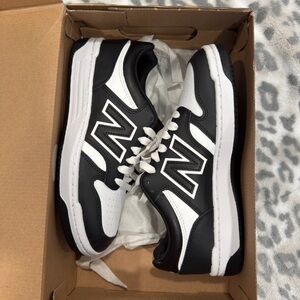 New Balance Kids' Black and White Sneakers